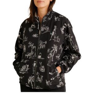 E.L.C.C. Size large vintage tropical  themed oversized jacket.